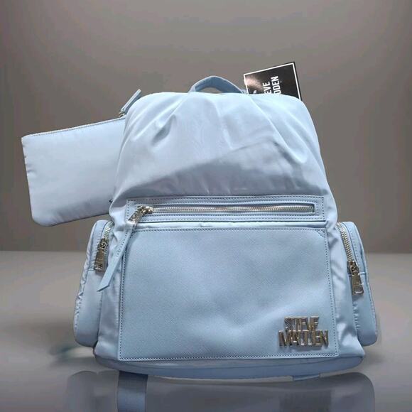 Steve Madden Blue Backpack With Wristlet - NWT! - Picture 1 of 4